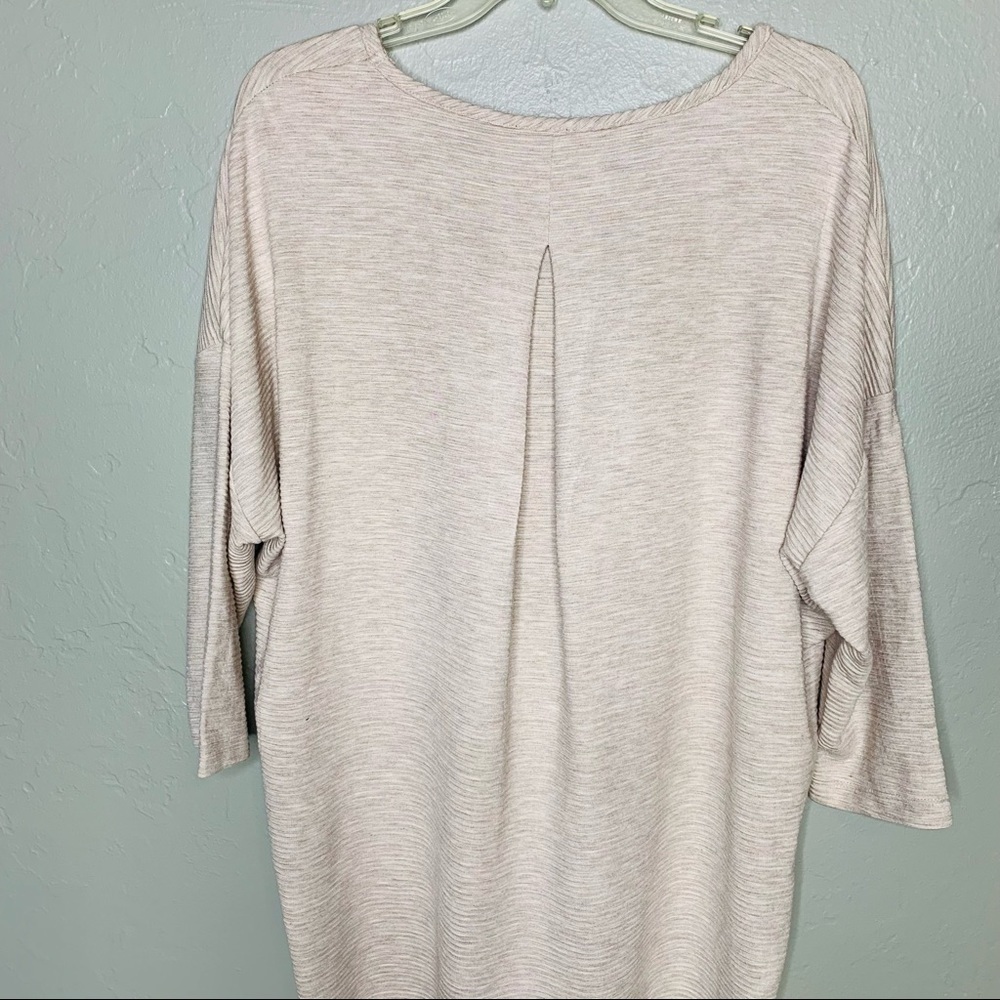 Jones New York Ribbed 3/4 Sleeved Hi Low Tunic Top - Picture 4 of 9